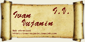 Ivan Vujanin vizit kartica